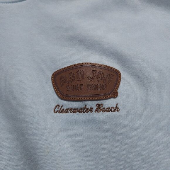 Ron Jon Surf Shop 1/4 Zip Pullover Men's Size Small Blue Logo Casual Long Sleeve - Picture 2 of 14